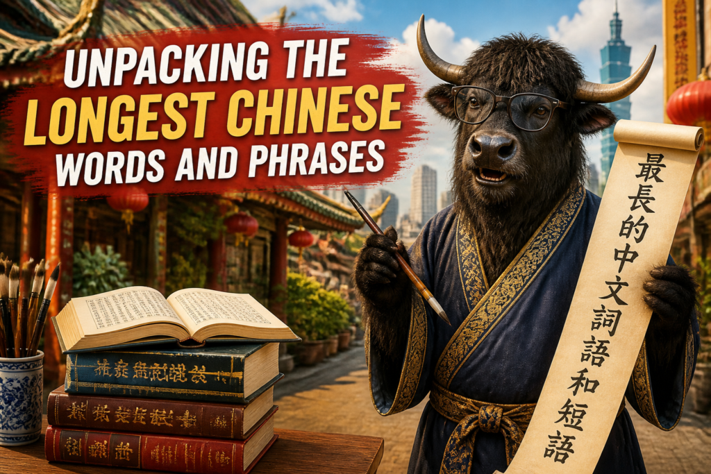 The longest Chinese words and phrases in Traditional Chinese