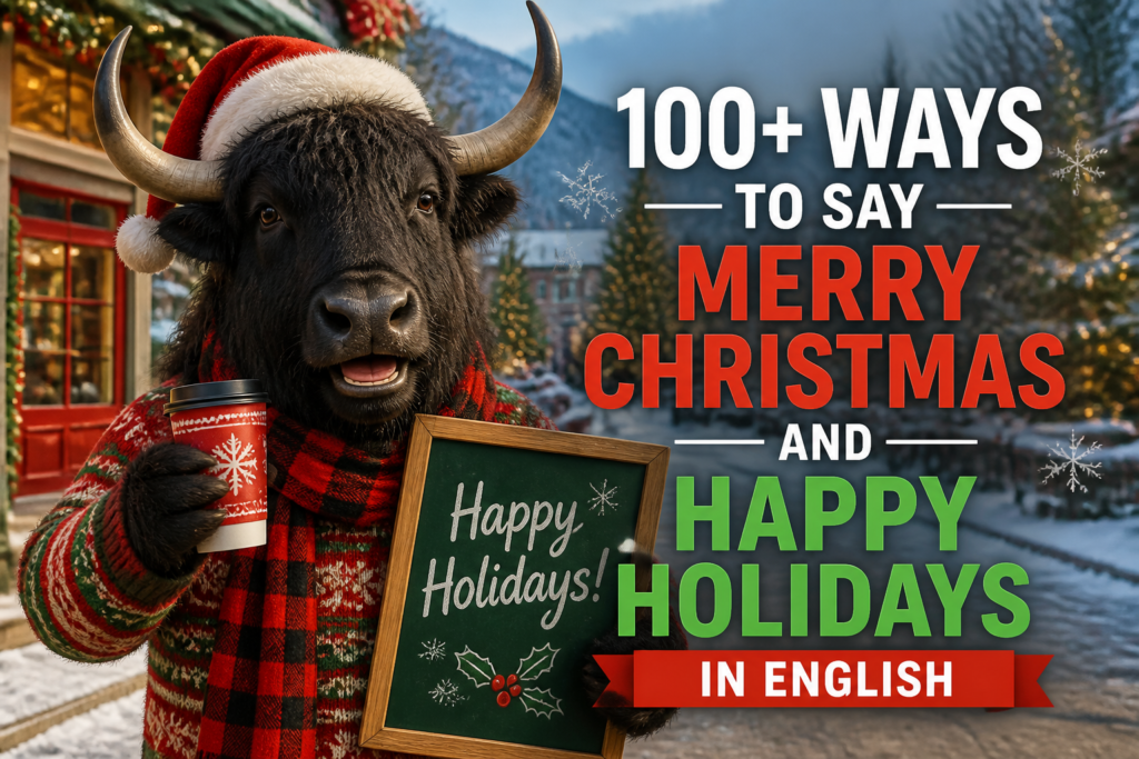 Christmas and holiday greetings in English