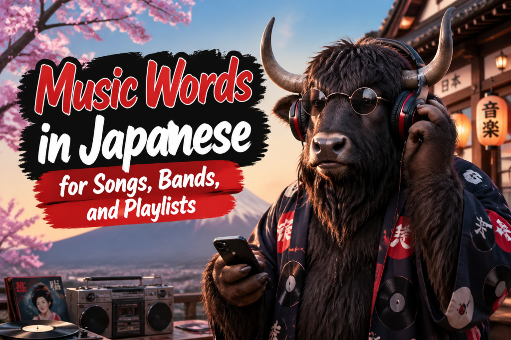 Japanese music vocabulary words
