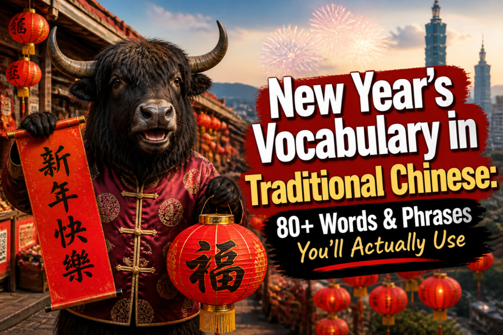 New Year vocabulary in Traditional Chinese for learners