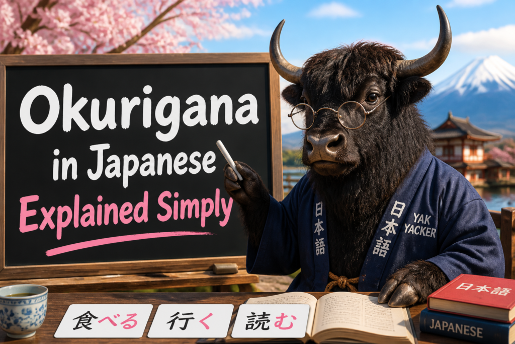 Japanese okurigana examples