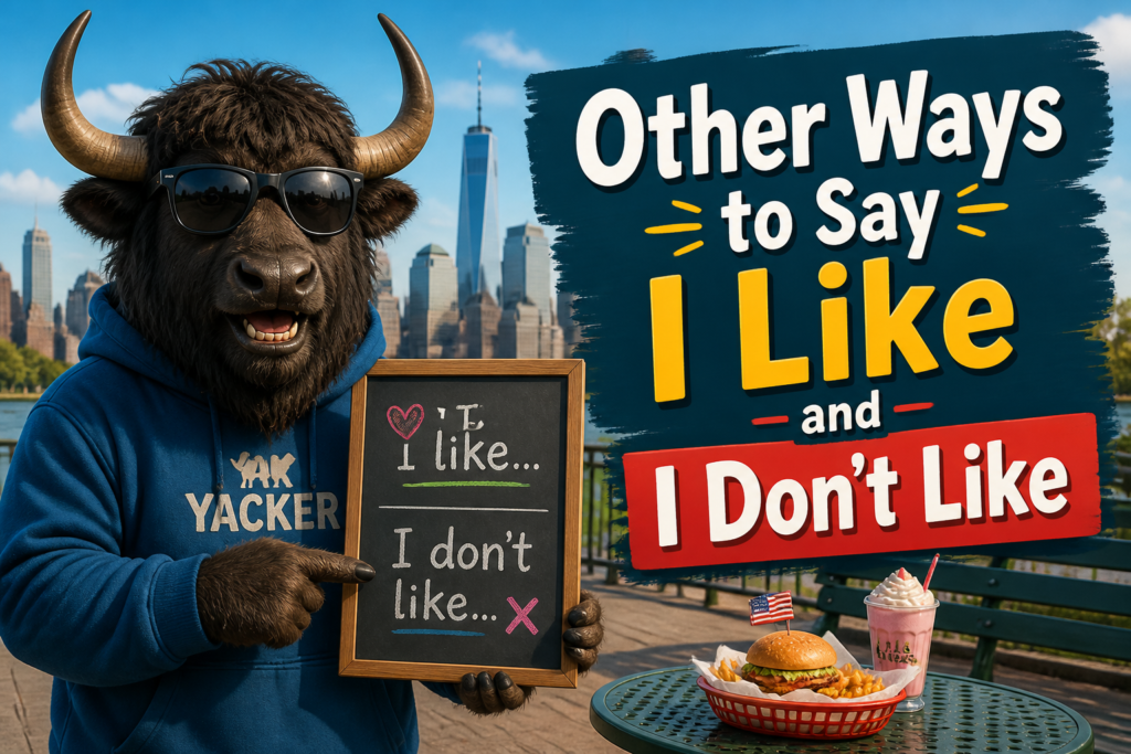 Other ways to say I like and I don’t like