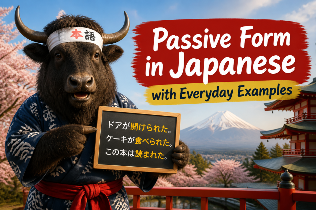 Japanese passive form examples