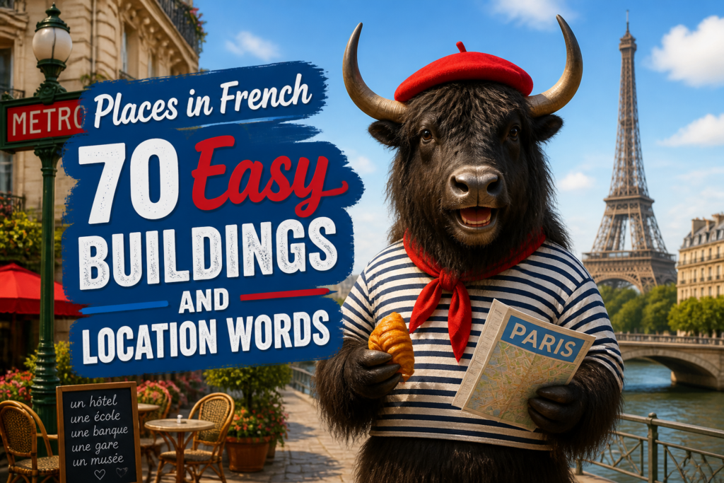Places and buildings in French