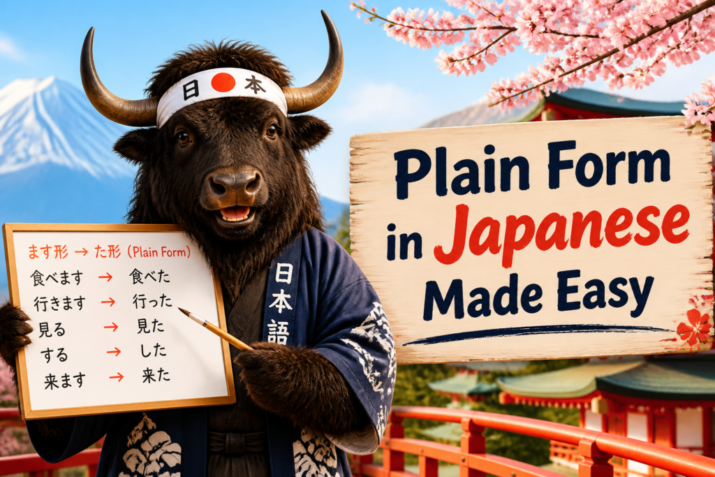 Japanese plain form chart