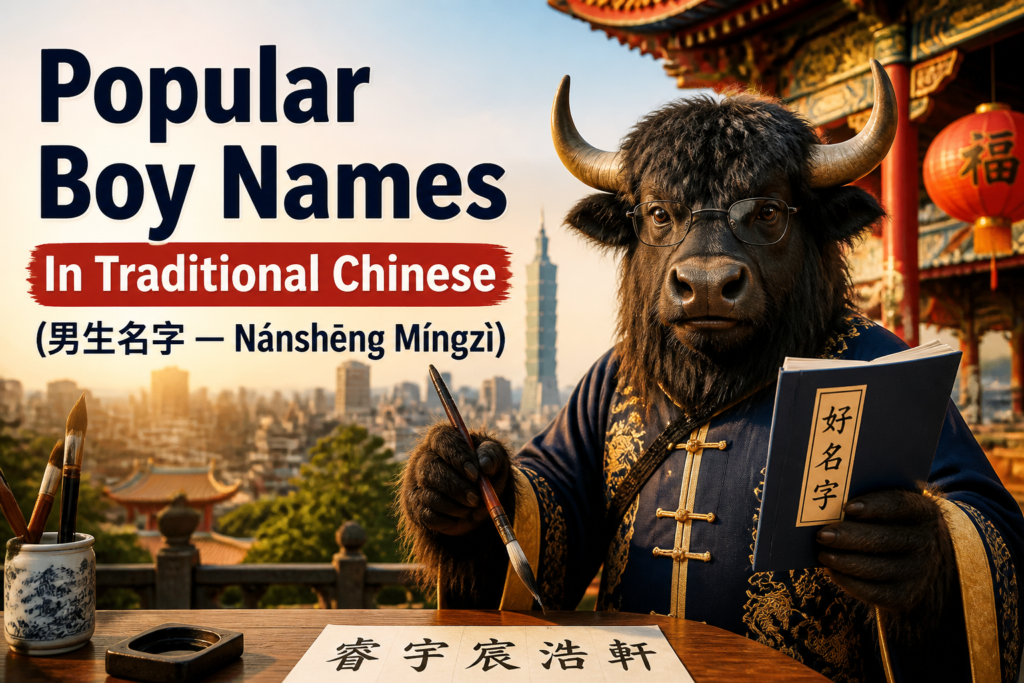 Popular boy names in Traditional Chinese with meanings