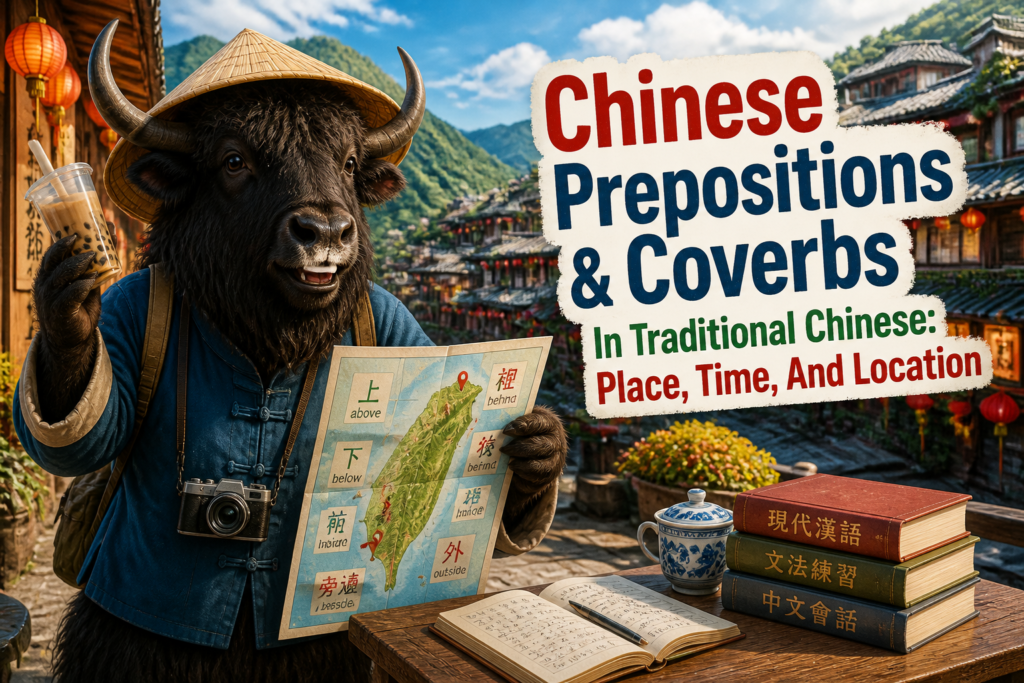 Chinese prepositions and coverbs for location and time