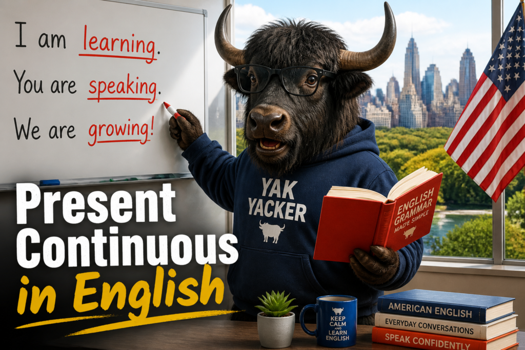Present continuous tense in English
