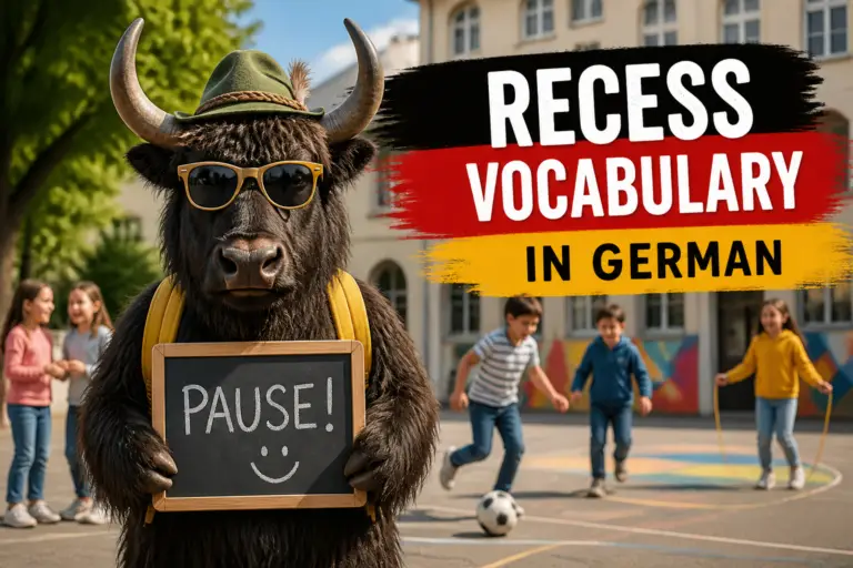 German recess vocabulary