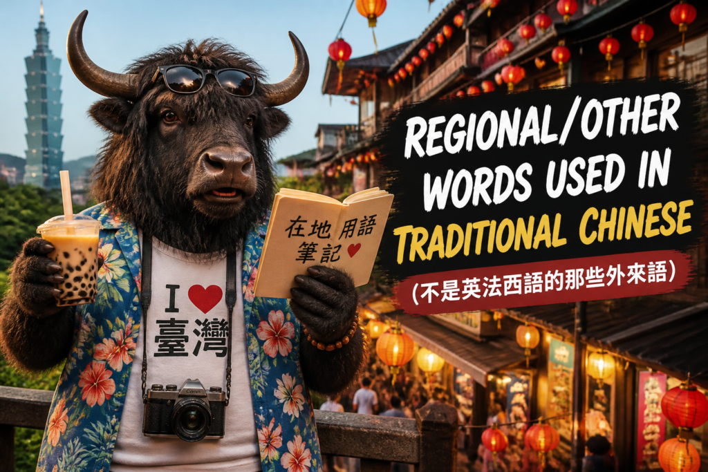 Regional loanwords used in Traditional Chinese