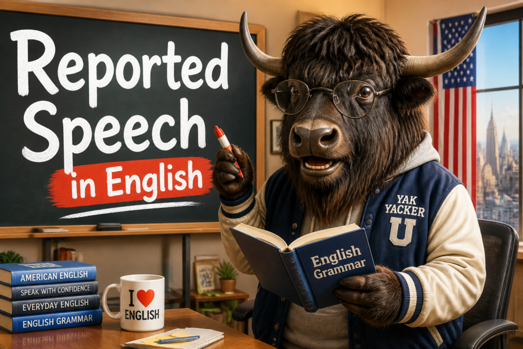 Reported speech in English grammar