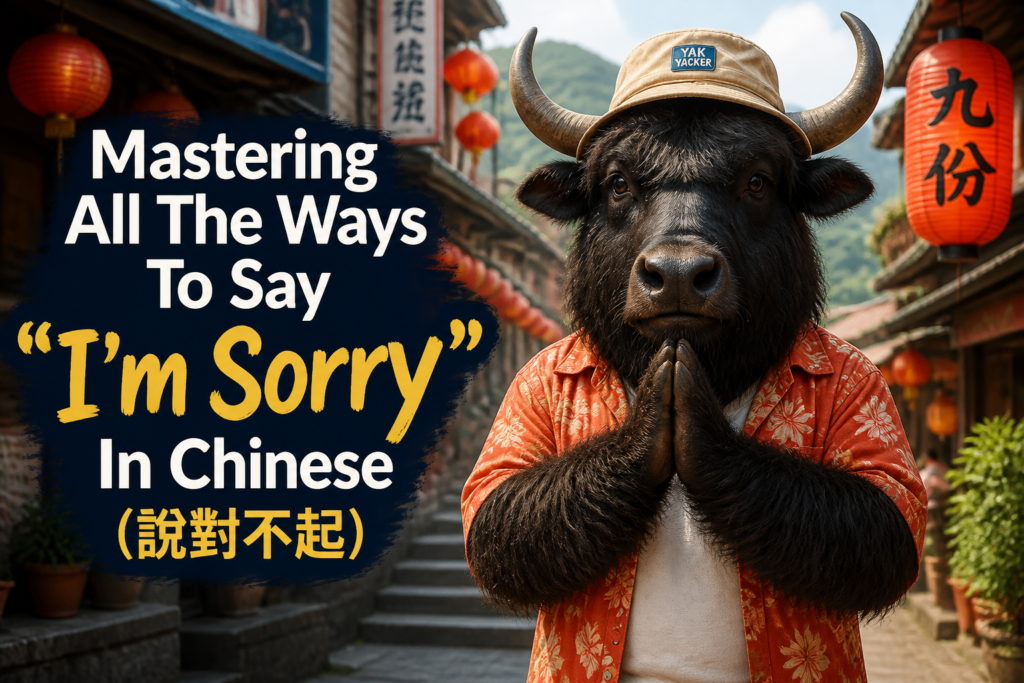 Ways to say I'm sorry in Traditional Chinese