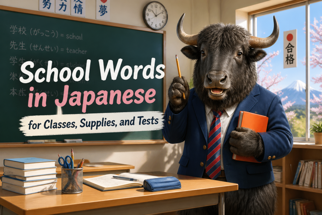 Japanese school vocabulary words