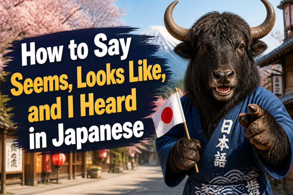 Japanese seems and hearsay chart