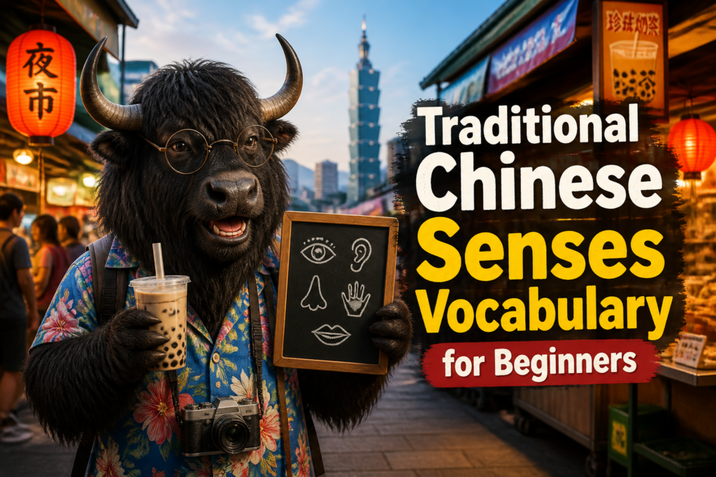Traditional Chinese senses vocabulary for beginners