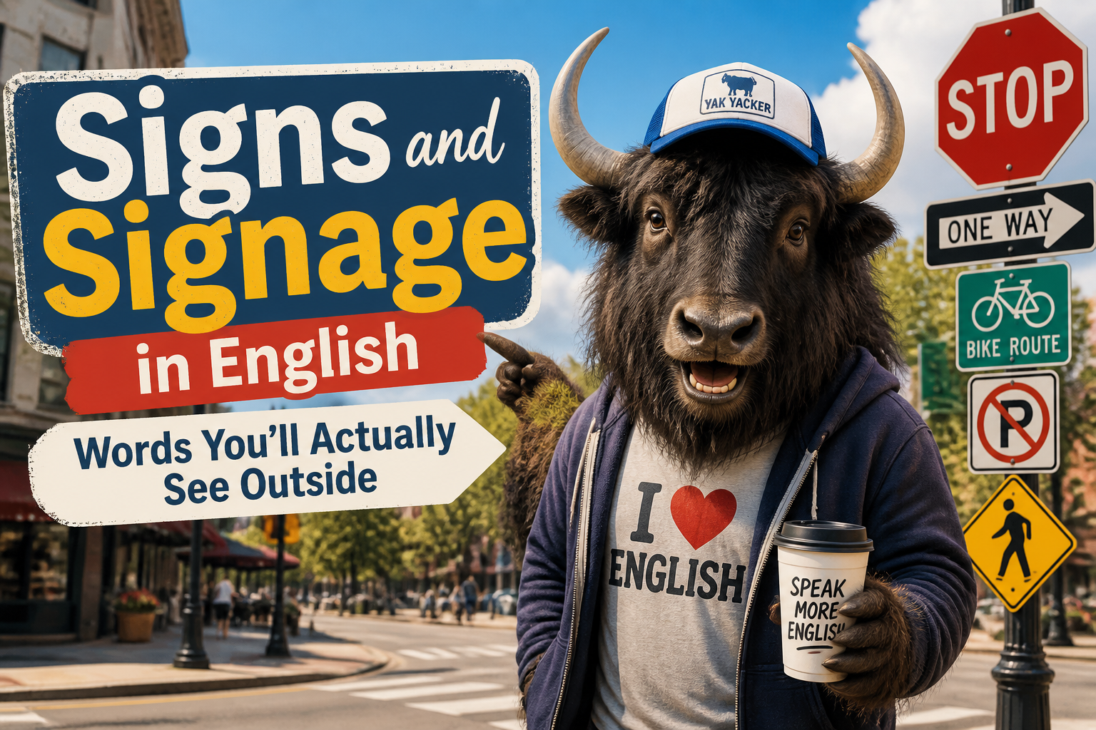 Signs and Signage in English Words You’ll Actually See Outside