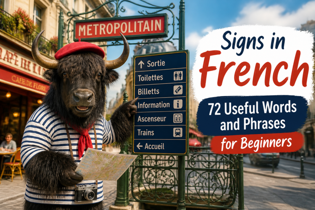 French signs and signage vocabulary
