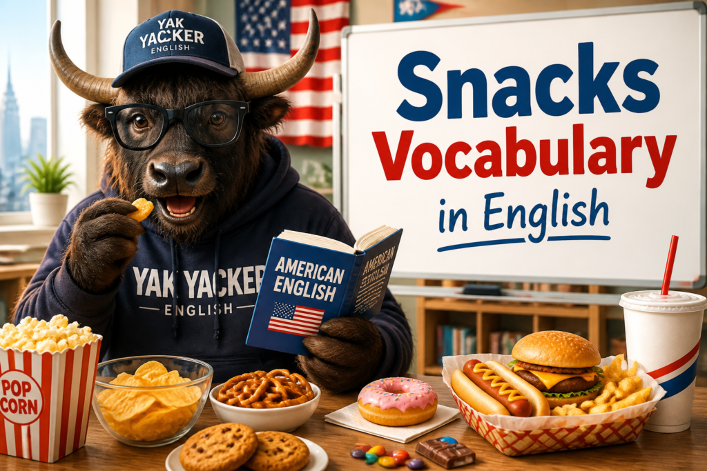 Snacks vocabulary in English