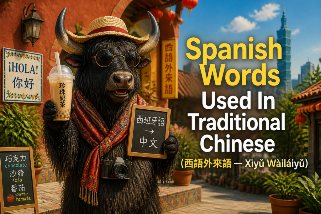 Spanish loanwords in Traditional Chinese with examples