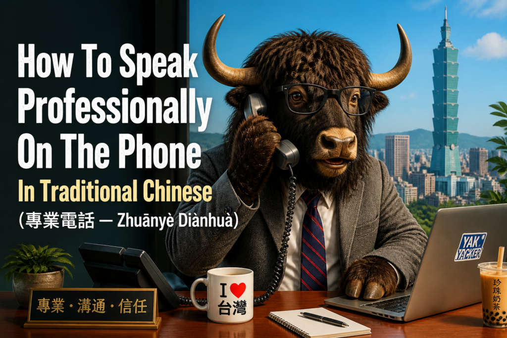 Professional phone phrases in Traditional Chinese