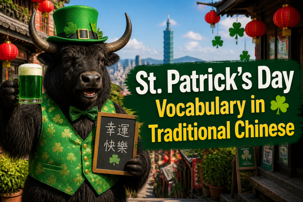 St. Patrick’s Day vocabulary in Traditional Chinese