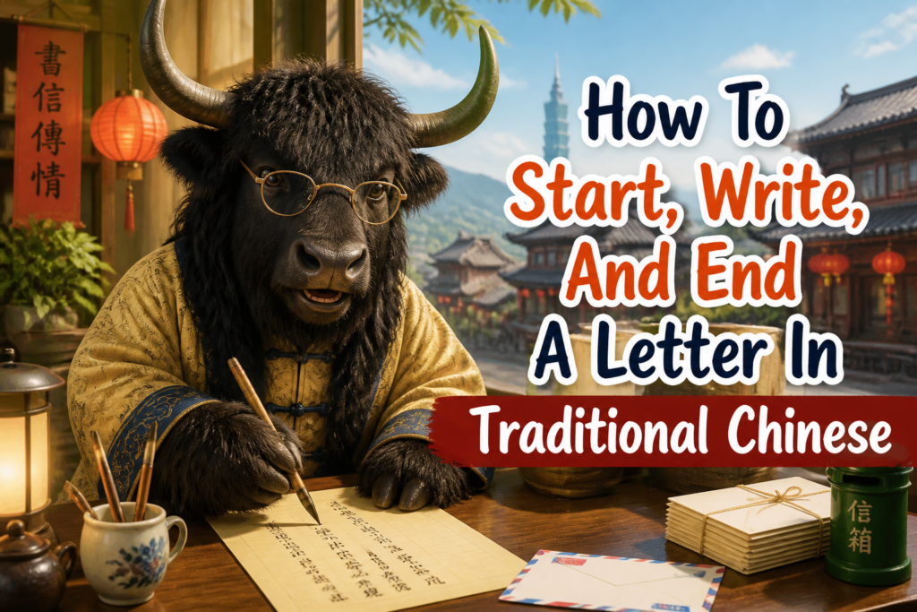 Letter writing guide in Traditional Chinese