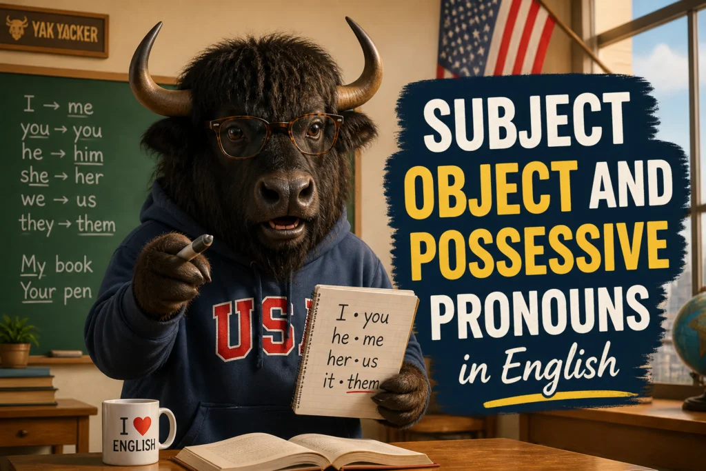 Subject object and possessive pronouns in English