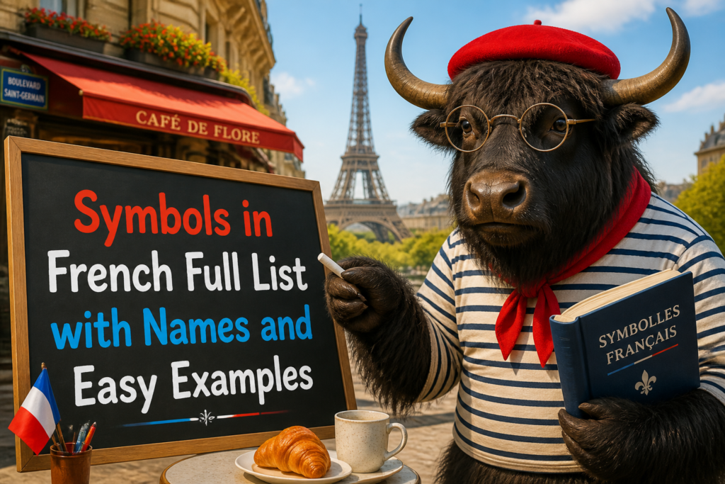 Symbols in French list