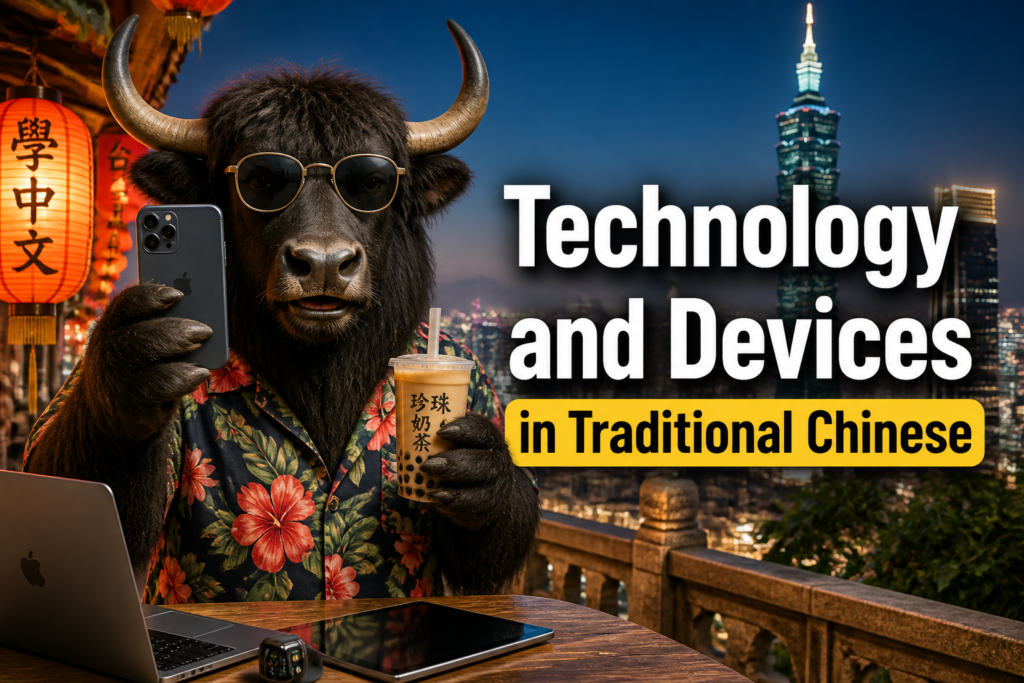 Technology and devices vocabulary in Traditional Chinese