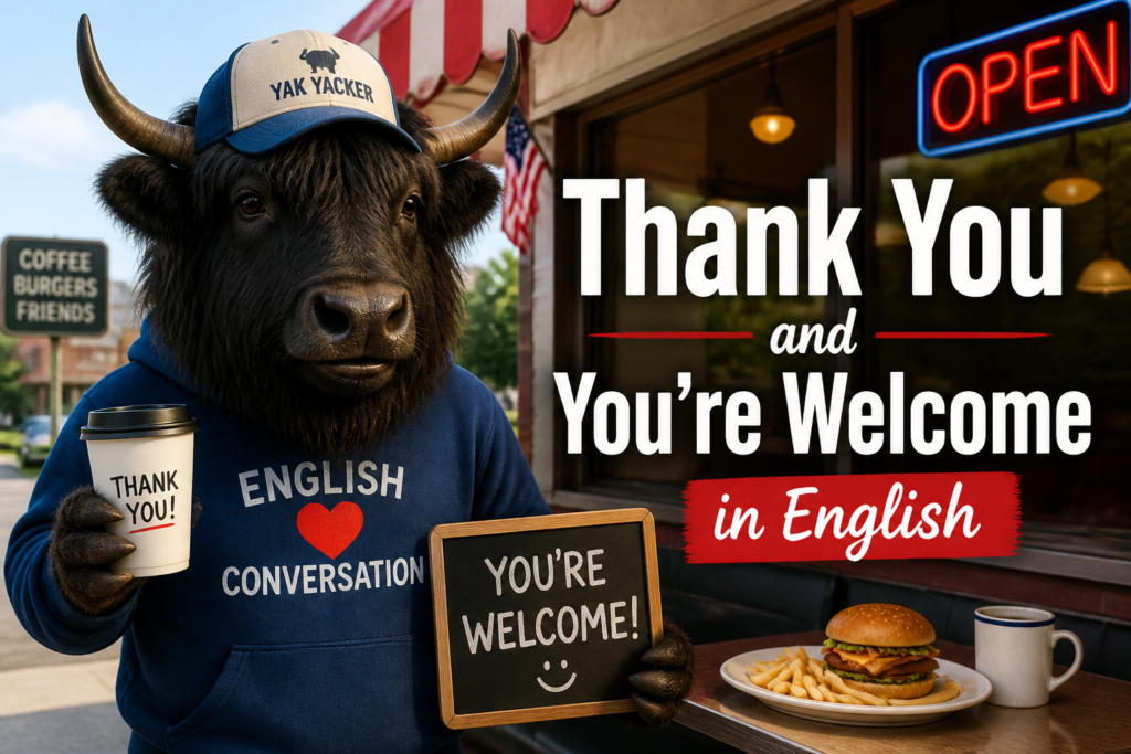 Thank you and you’re welcome in English