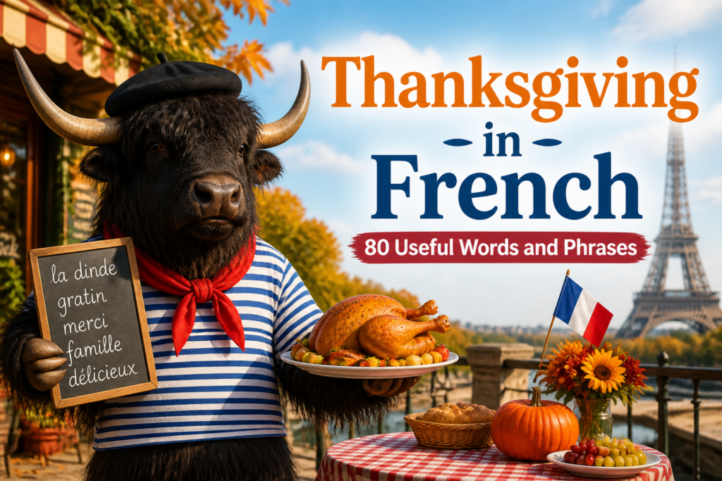 Thanksgiving vocabulary in French