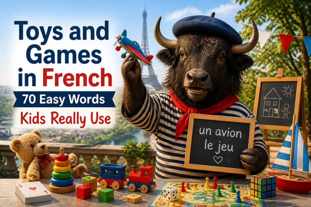 French toys and games vocabulary