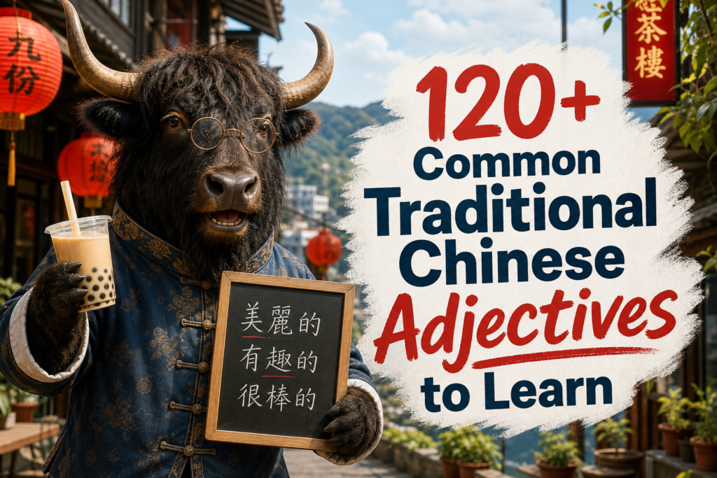 Traditional Chinese adjectives vocabulary guide