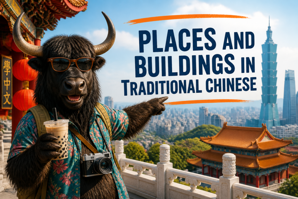 Places and buildings vocabulary in Traditional Chinese