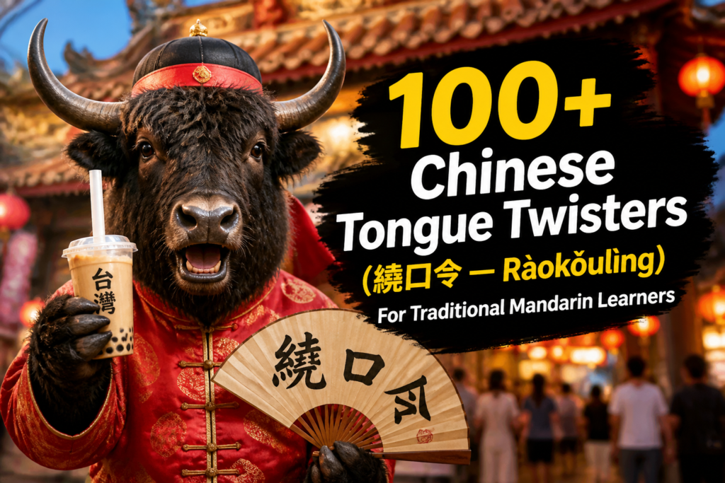 Chinese tongue twisters for Traditional Chinese learners
