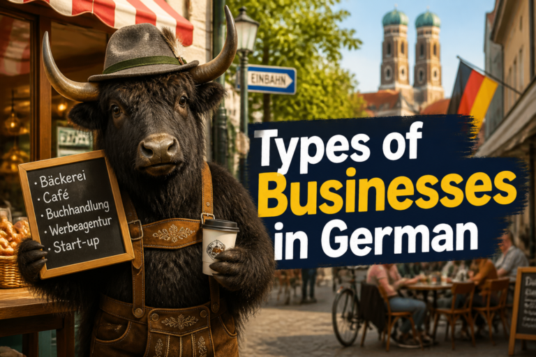 German types of businesses vocabulary