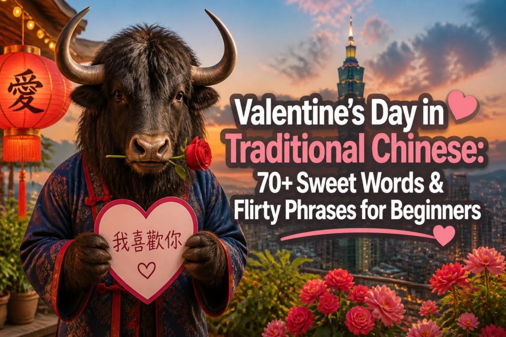 Valentine’s Day vocabulary in Traditional Chinese