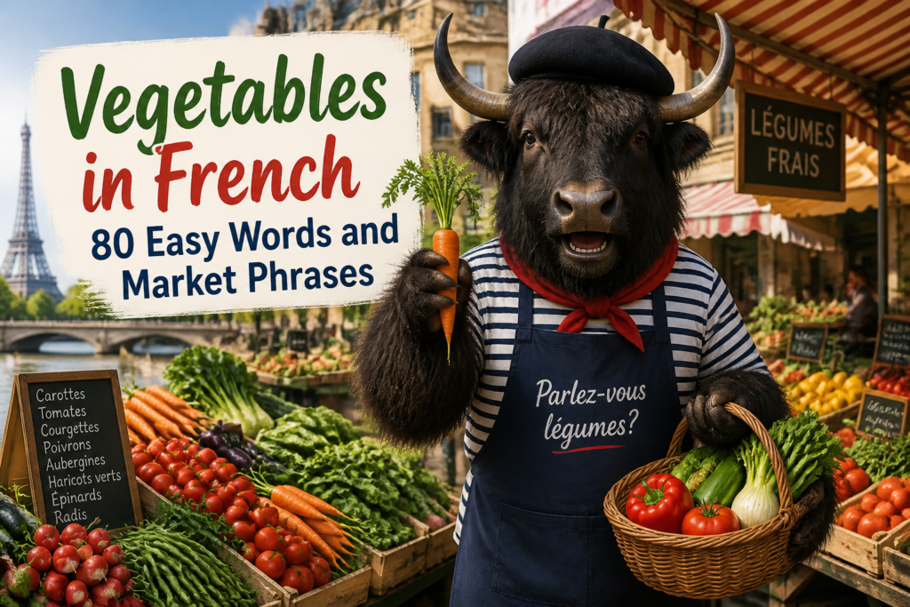 Vegetables vocabulary in French