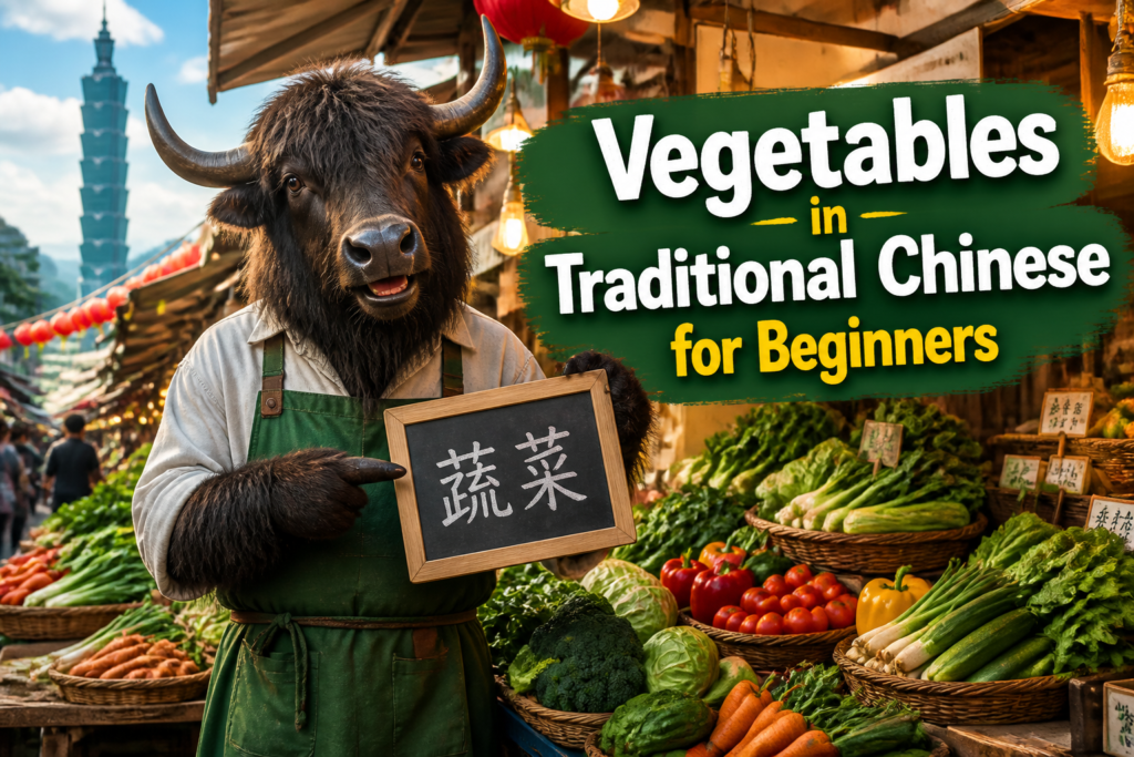 Vegetable words in Traditional Chinese for beginners