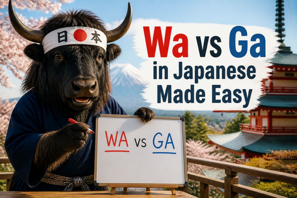 Wa versus ga Japanese particles