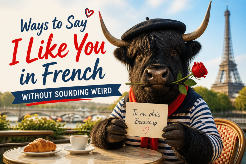 Ways to say I like you in French