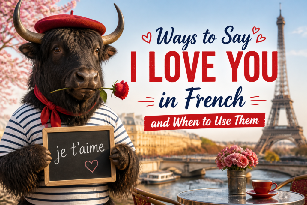 Ways to say I love you in French