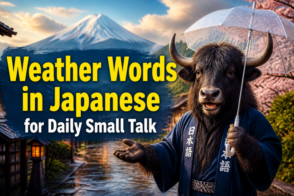 Japanese weather vocabulary words