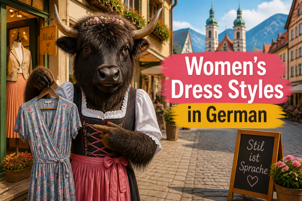 German vocabulary for women’s dress styles