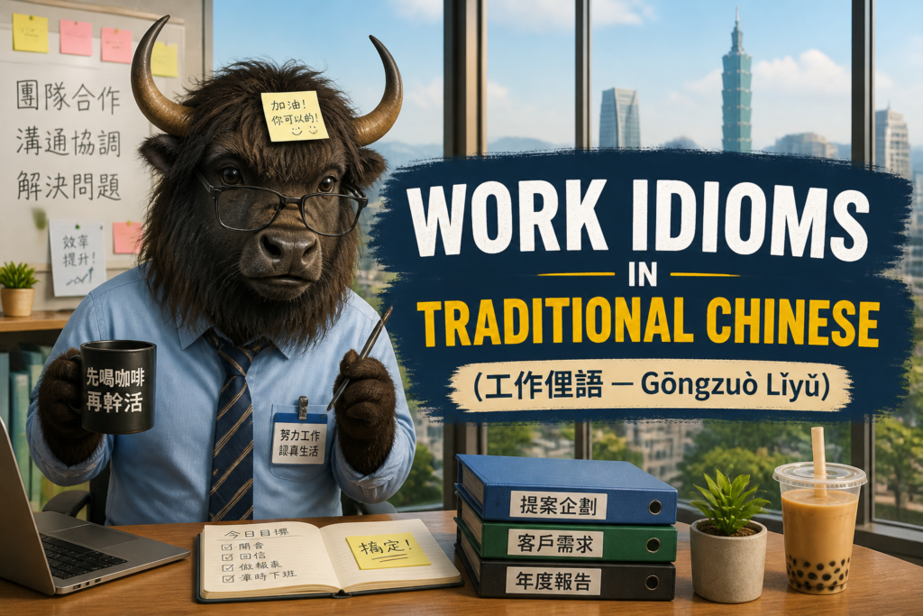 Work slang and idioms in Traditional Chinese