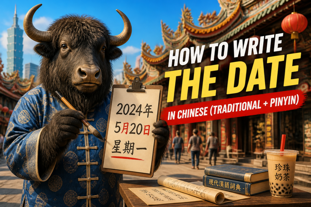 How to write the date in Traditional Chinese