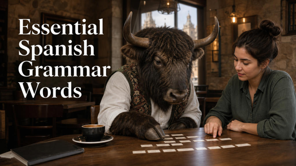 Adult Yak Yacker teaching French avoir expressions in a Lyon bakery.