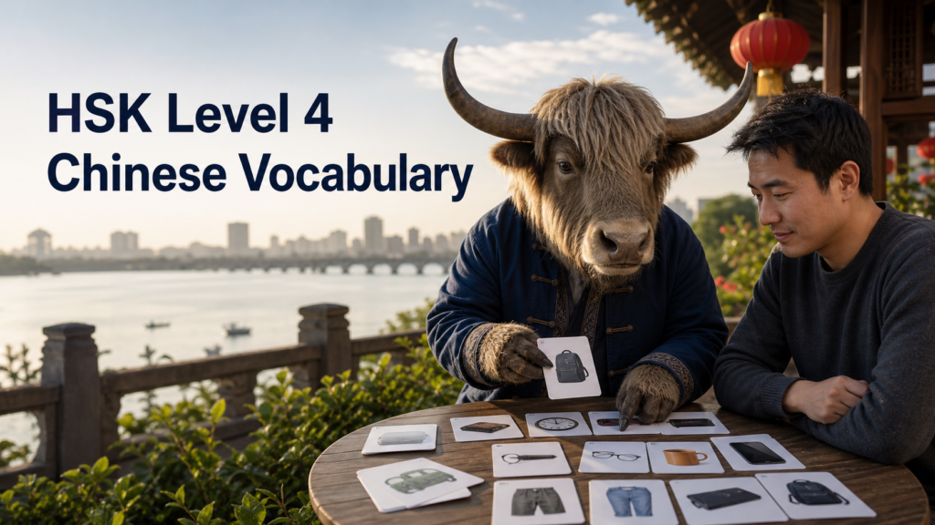 Adult Yak Yacker teaching HSK Level 4 Chinese Vocabulary in riverside language club.