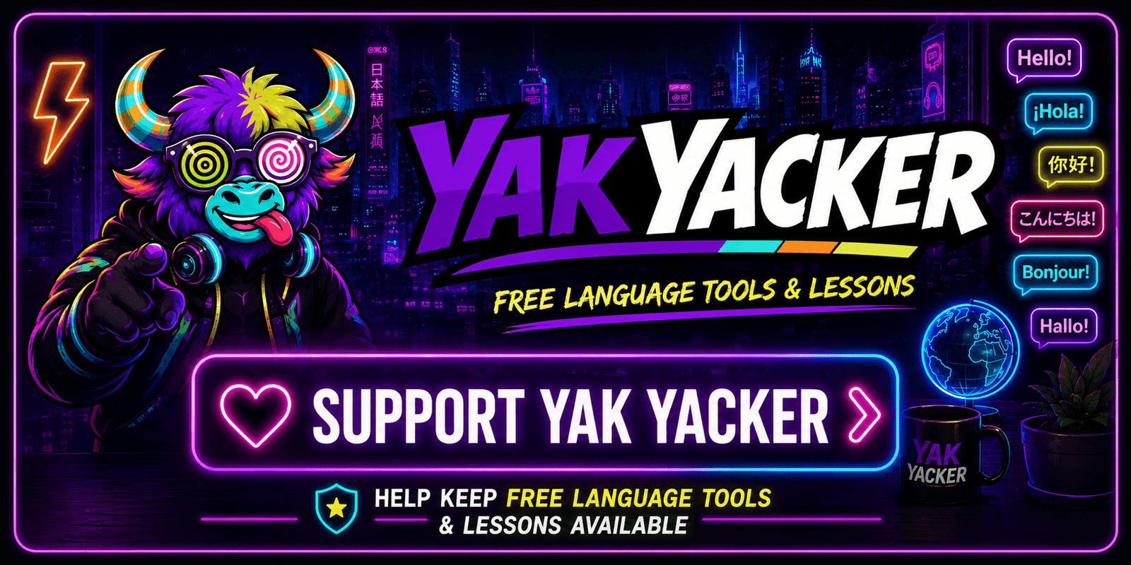 Support Yak Yacker and help keep it free