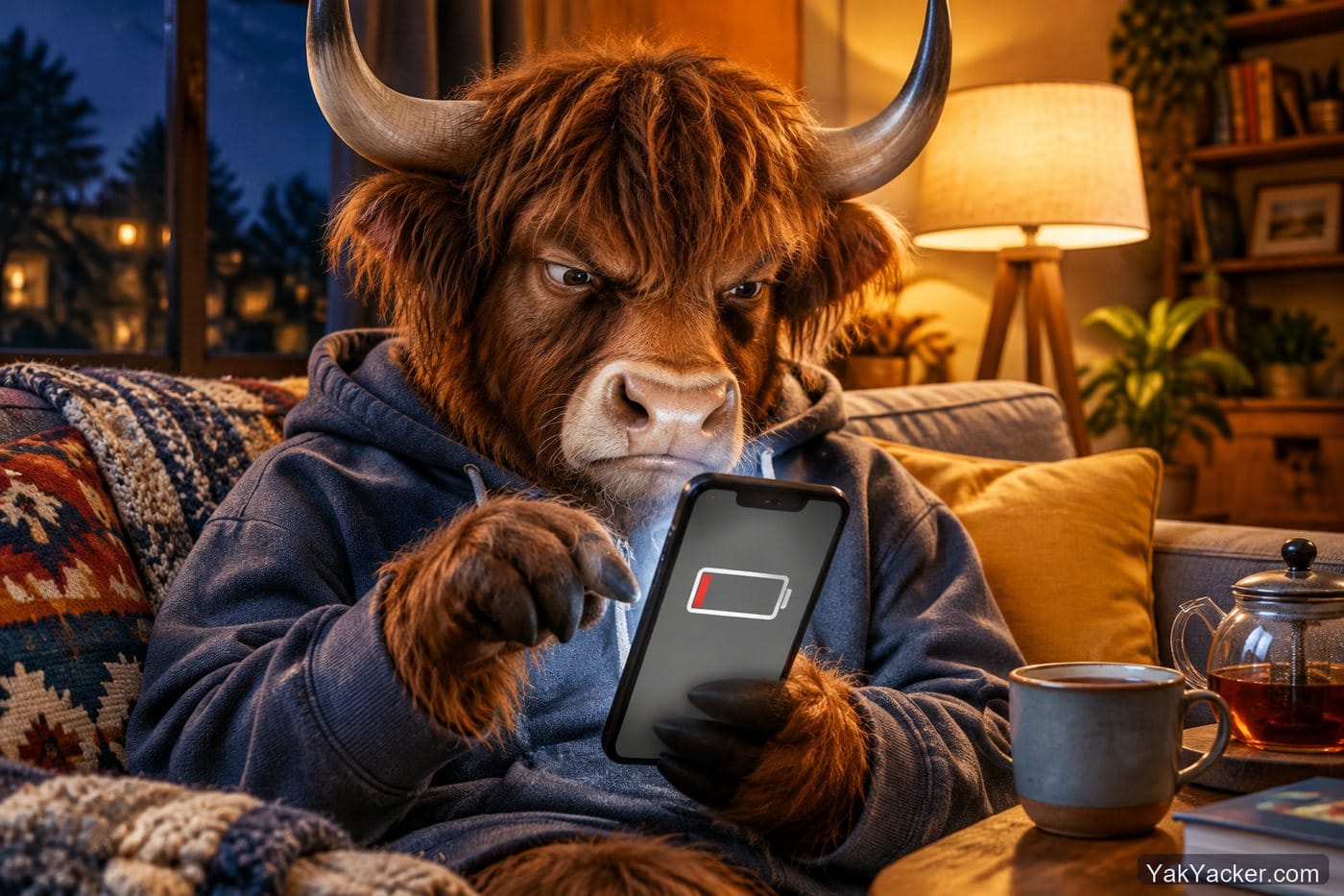 A yak cut off mid Duolingo lesson when the energy bar ran out on a phone, used in a review of Duolingo’s free energy limit.